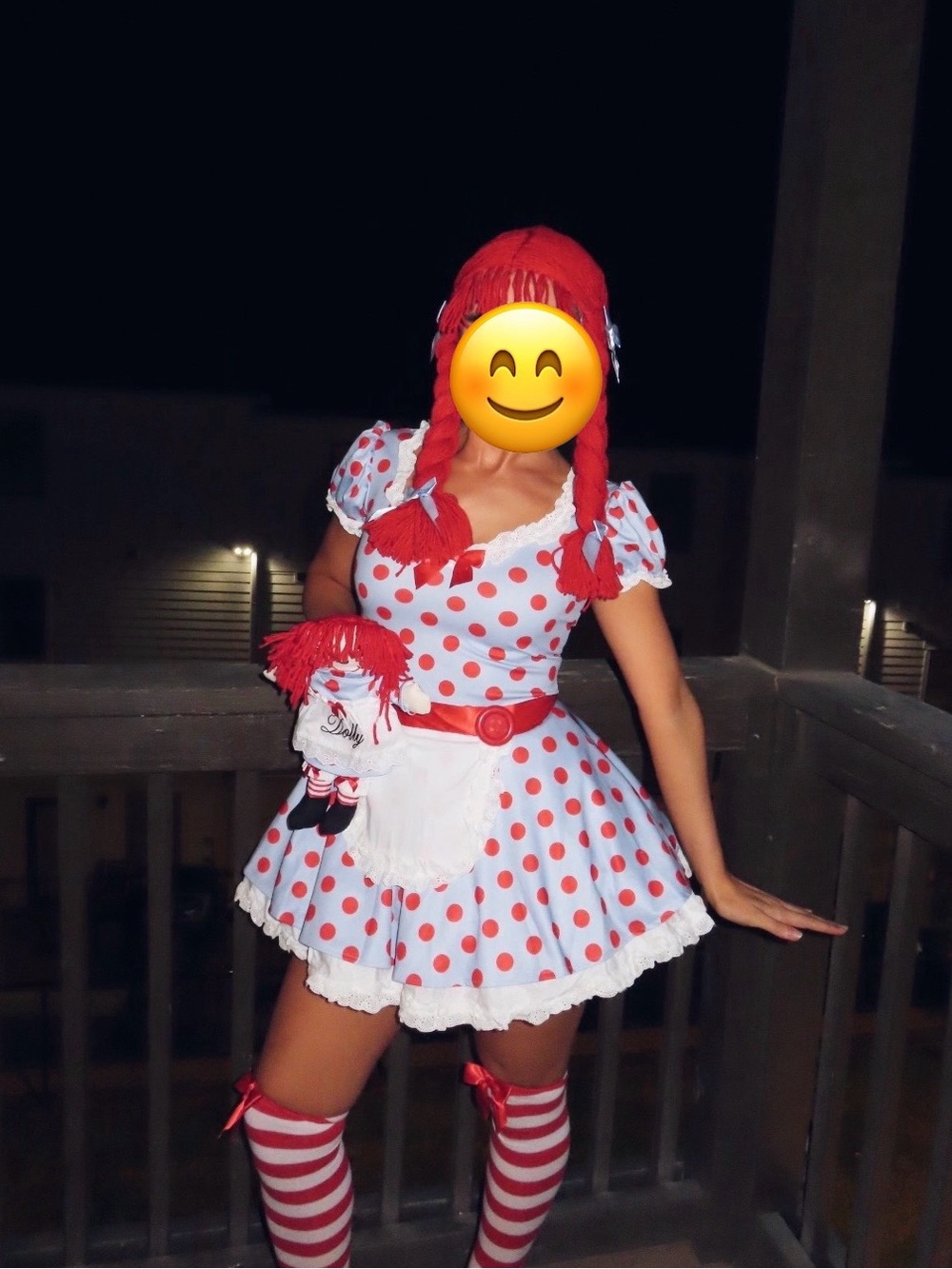 Dolls Kill Red Polka Dot Rag Doll Costume